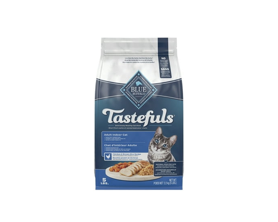 Blue Buffalo Tastefuls Chicken and Brown Rice Adult Indoor Dry Cat Food 2.2kg - Medium (2.01-4kg);All sizes;Not Applicable