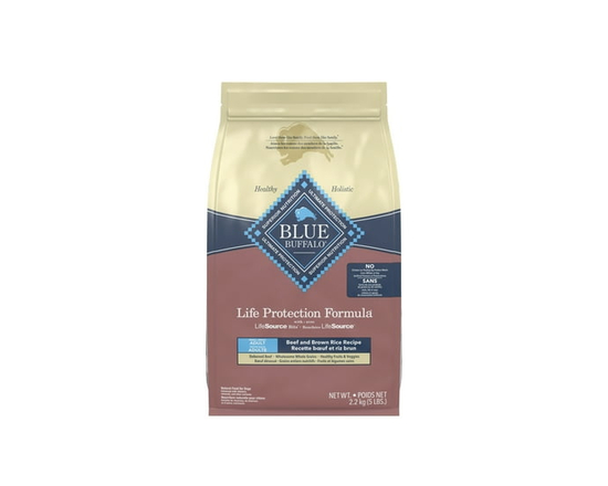 Blue Buffalo Life Protection Formula Natural Adult Small Breed Dry Dog Food, Beef and Brown Rice 2.2KG - S