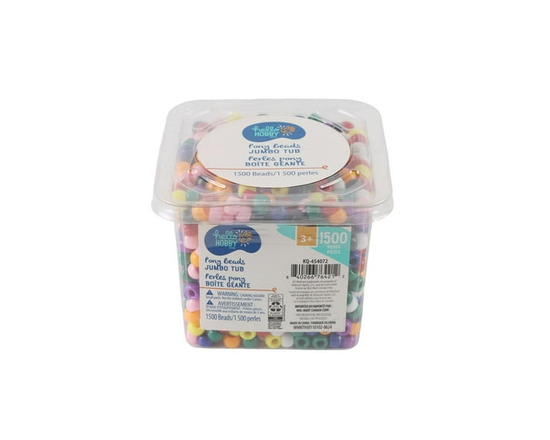 Hello Hobby Pony Beads Tub for Kids Craft