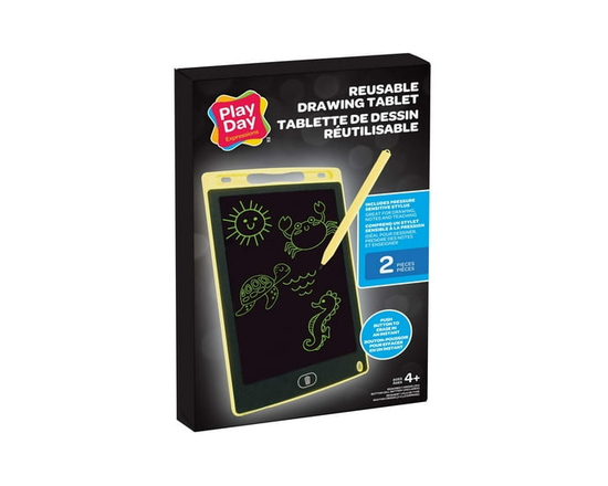 Play Day Tablette de dessin réutilisable - 8.5" Jaune