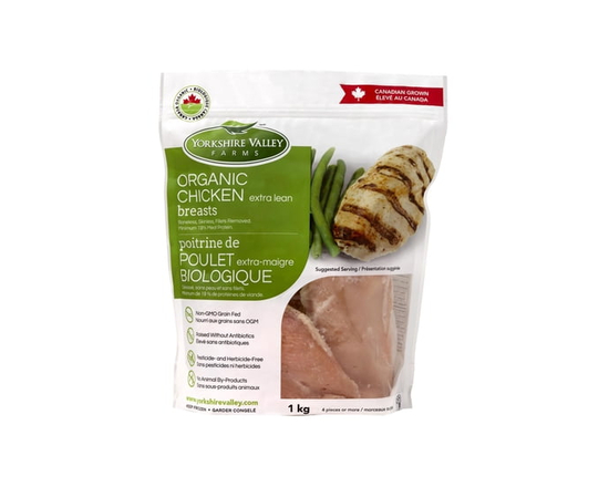 Yorkshire Valley Farms Organic Boneless Skinless Breasts - 1 kg