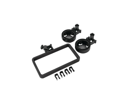 Ozark Trail canopy accessory combo pack, plastic, black, includes cup holders and trash bag holder, fits most outdoor canopies