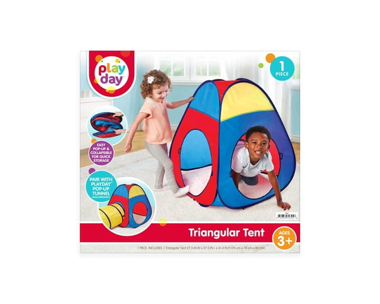Tente triangulaire Play Day, tente pop-up pour enfants de 3 ans et plus