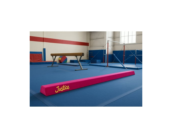 Justice 8FT Folding Gymnastics Balance Beam , Vegan Suede Material, Purple