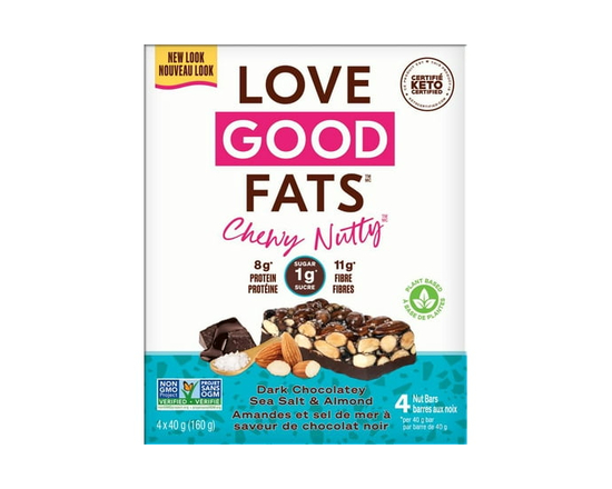 Chewy-Nutty Amandes et sel de mer a saveur de chocolat noir - 160g