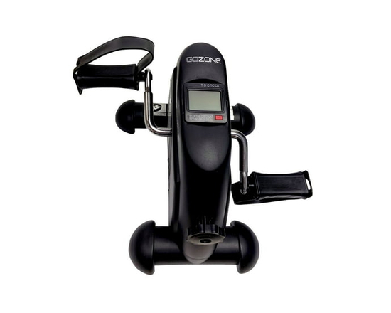 GoZone Portable Mini Pedal Bike for Under Desk, Black Combo
