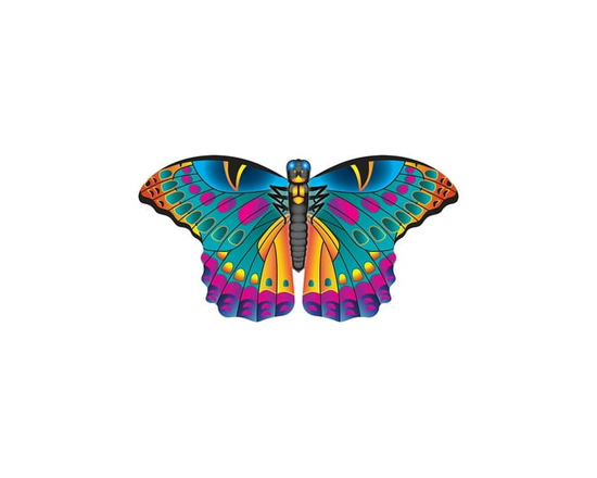 Cerf-volant papillon en nylon X Kites, 34 pouces de large, prêt à voler - Turquoise