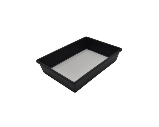 Mainstays Black Plastic Non-Slip Cabinet Drawer Organiser, 6.75" x 9.75", for Kitchen Gadgets, 1 Piece - 6.73W x 9.69L x 2.05H inches