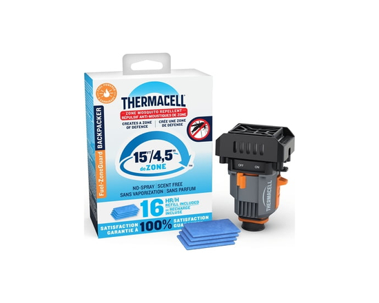 Thermacell Fuel-ZoneGuard Backpacker Fuel Powered Mosquito Repeller with 16-Hr Refill