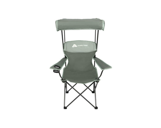 Ozark Trail Camping Chair with Shade, Polyester