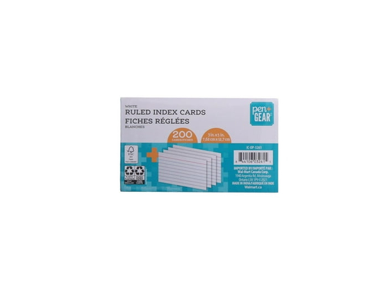 PG 3INX5IN RULED INDEX CARD WHITE 200 COUNT