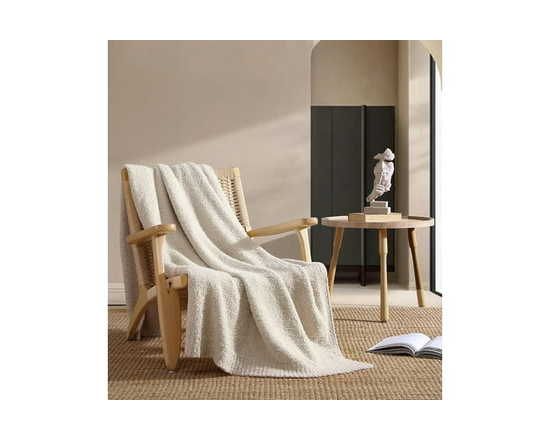 Better Homes & Gardens Cozy Knit Throw Blanket, Violet Gem, 50x72" - Throw (Papyrus Beige)