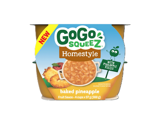 GoGo squeeZ Homestyle Baked Pineapple Fruit Sauce Cup - 97gr
