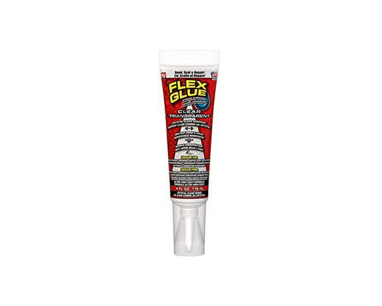 Flex Glue Clear, Strong Rubberized Waterproof Adhesive, 9 oz - 4 oz (Clear)