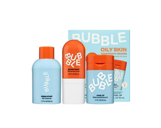 Bubble Skincare 3-Step Balancing Bundle, for Normal to Oily & Combo Skin - 3 Piece Set