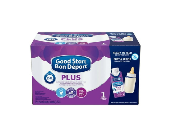 Good Start Plus 1 Baby Formula, Infant Formula, 0-12 months, 15x250ml Ready to Feed Drinks - 15 x 250 ml