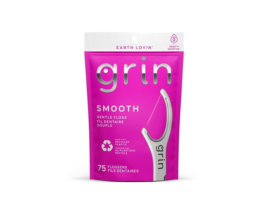 Grin Fil dentaire doux et lisse Flosspyx, 75ct