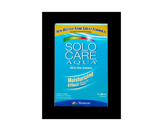 Solocare Aqua All-in-One Soft Contact Lenses Solution 2X360 Twin Pack