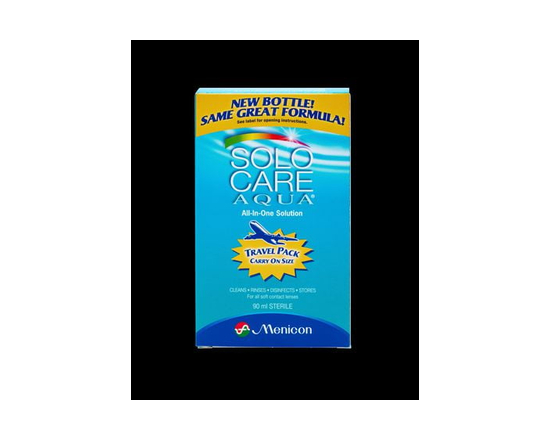 Solocare Aqua All-in-One Soft Contact Lenses Solution Travel Pack