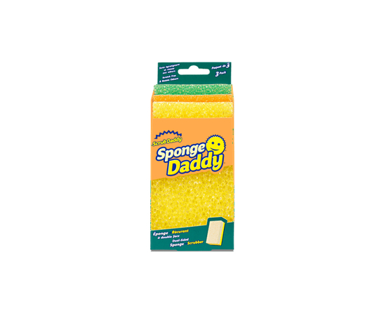 Éponges non abrasives Scrub Daddy Sponge Daddy, lot de 3 - 6.375" x 2.75" x 2.625"