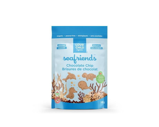 Love Child Organics Sea Friends Chocolate Chip Cookies 140g Pouch - 140 g