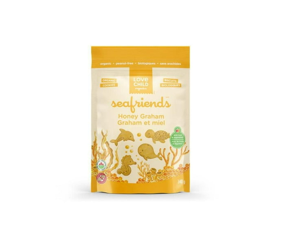 Love Child Organics Sea Friends Honey Graham Cookies 140g Pouch - 140 g