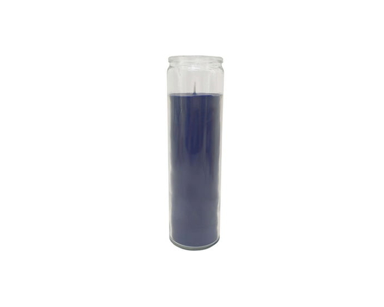 Bougie en pot non parfumée, rouge - 280 g (bleu)