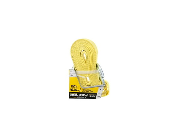 SmartStraps 20' 9000 lb Tow Strap with Hooks - 2 in x 20 ft