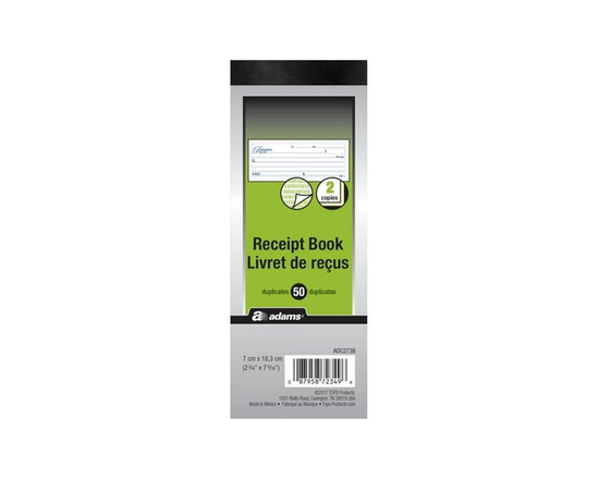 Receipt Book 2-Part