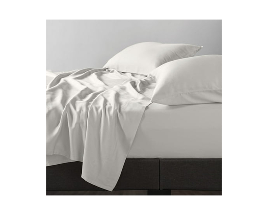 Allswell 300 Thread Count Soft & Silky 4-Piece Viscose from Bamboo Sateen Sheet Set - Double (White)