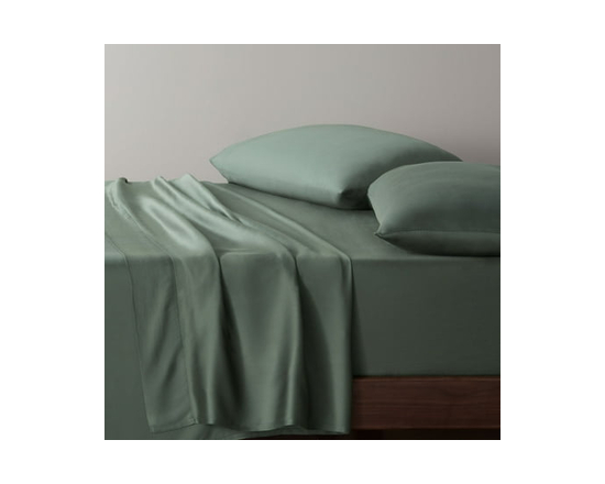 Allswell 300 Thread Count Soft & Silky 4-Piece Viscose from Bamboo Sateen Sheet Set (Green)
