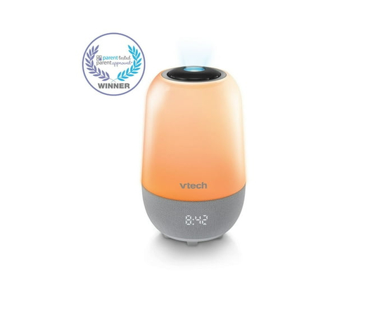 VTech BC8313 V-Hush Pro Sleep Training Soother Portable Bluetooth Speaker includes a Professional Sleep Training Program, Colorful One-Touch Night Lig
