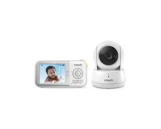 VTech VM3262 Moniteur de bébé vidéo avec panoramique et inclinaison de 2,8 po, VM3262 blanc,de VTech