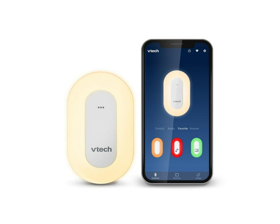 VTech BC8113 V-Hush Plug Sleep Training Soother Bluetooth Speaker includes a Professional Sleep Training Program, Colorful One-Touch Night Light that 
