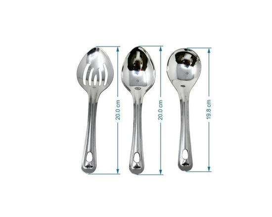 Verka Stainless Steel Serving Spoons, 3-Piece Set