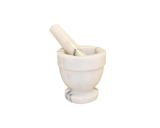 Verka Marble Mortar Pestle Set, 4 inch