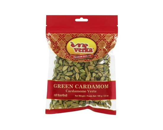 Verka Green Cardamom Whole Pods, 100g - Regular