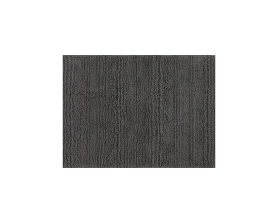 Better Homes & Gardens Cotton Cut & Loop Reversible 2 Piece Bath Rug Set, Gray Flannel, 17" x 24" & 20" x 30" - 20 in x 30 in
