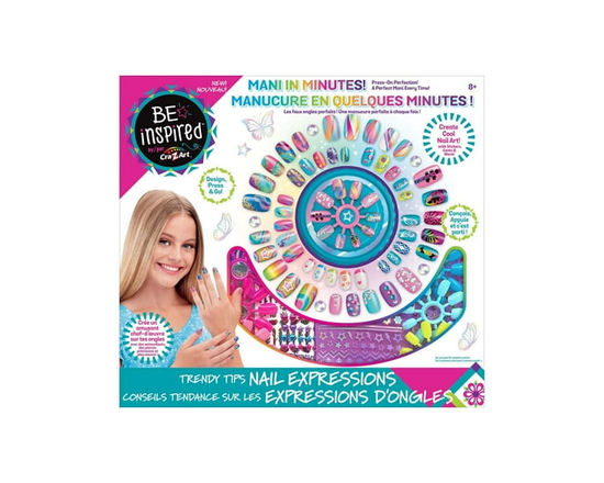 Cra-Z-Art: BE INSPIRED Trendy Tips Nail Expressions, Ages 8+. Great Gift for any occasion. - Assorted