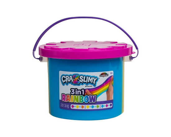 Cra-Z-Slimy 3 en 1 Arc En Ciel, 6+. Un cadeau idéal pour toutes les occasions.