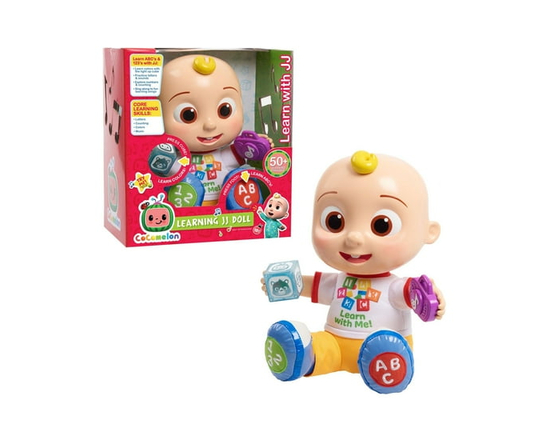 CoComelon Interactive Learning JJ Doll with Lights, Sounds, and Music to Encourage Letter, Number, and Color Recognition