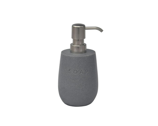hometrends Grey Sandstone Lotion Dispenser, Soap Dispenser, 1 sandstone resin lotion pump, soap pump for kitchen, bathroom or hotel - 6.75in