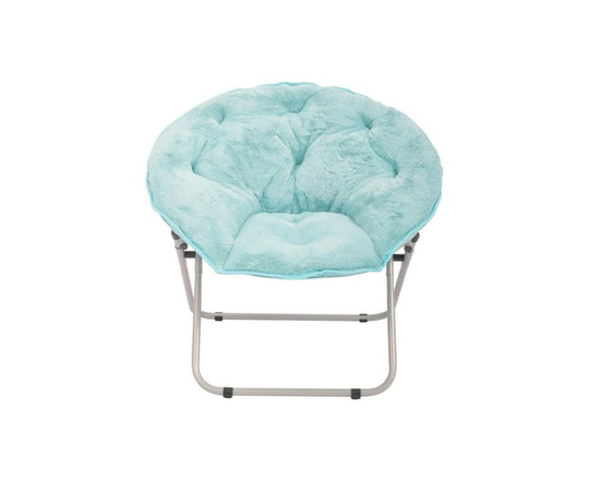 Plush Kids Moon Chair, Aqua Blue