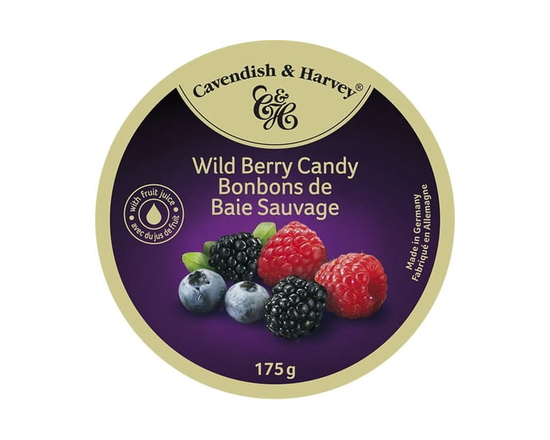 Cavendish & Harvey Wild Berry Candy in Tin - 175g
