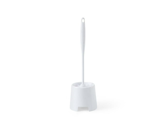 Brosse de toilette Label gris blanc pour le nettoyage de la salle de bains - 5 po x 1 po