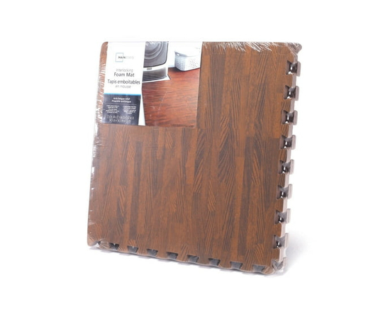 Mainstays Interlocking Foam Mat,100%EVA - 21.4*21.4*0.47 (Wood)