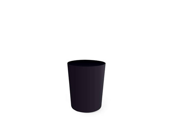 Grey Label Poubelle noire, corbeille de salle de bain ronde en plastique, poubelle et corbeille à déchets (Noir)
