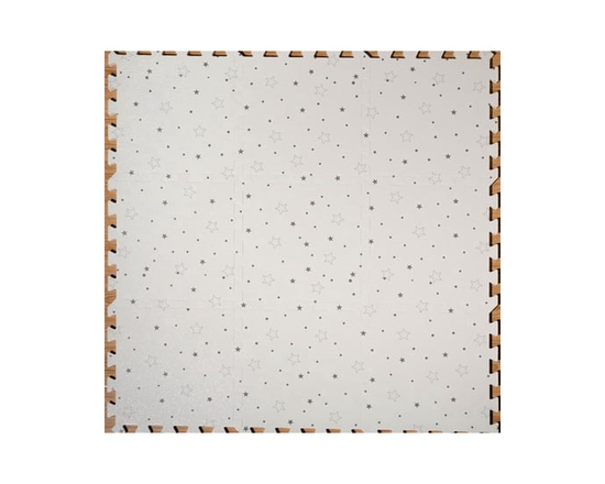 Mainstays Kids Interlocking Foam Play Mat, 9 Tiles 12.4"x12.4" EVA Floor Mat - 12.4*12.4*0.47 (White)