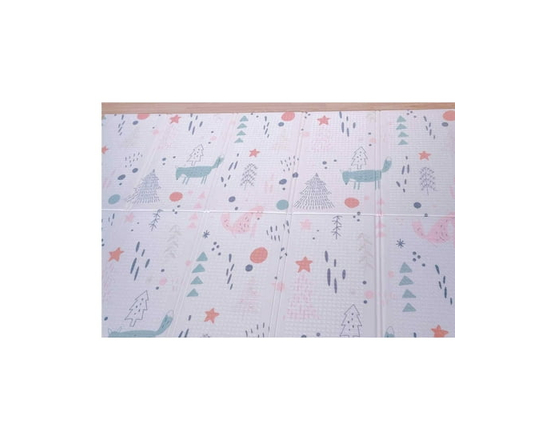 Mainstays Tapis de jeu pliable en mousse XPE pour enfants, pour bébés et tout-petits, 30,31 x 22,83 pouces - 4 ft. x 6 ft. (Blanc&rose)