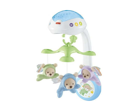 Fisher-Price 3-in-1 Projection Mobile, Butterfly Dreams, Baby Crib Toy with Light Projection